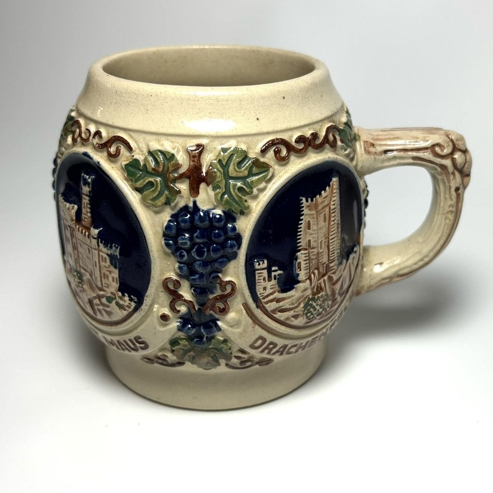 Gerz W West Germany Castles Stein Coffee Tea Cider Cup Mug 3.5 Inches Vintage